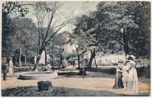 1913 Lippafüred, Lippafürdő, Baile Lipova (Temes, Timis); Park részlet. Zeitler Lajos kiadása / park (EK...