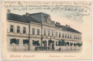 1903 Lugos, Lugoj; Honvéd laktanya. Auspitz Adolf kiadása / Honved-Kaserne / K.u.K. koszary wojskowe (EB...