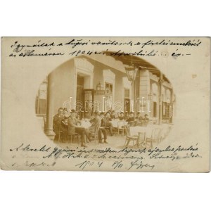 1904 Lugos, Lugoj ; Vasútállomás, vasúti étterem / gare, restaurant. photo (EB)