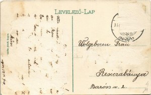 1912 Lugos, Lugoj; Városi színház. Montázs lovas hintóval / theatre. Montáž s koňským povozem (Rb...