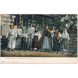 1909 Máramaros, Maramures; Rusnyák (ruszin, rutén) népviselet / Ruteno (Rusyn...