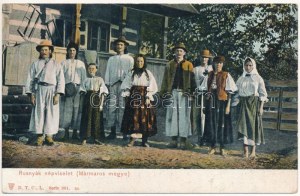 1909 Máramaros, Maramures; Rusnyák (ruszin, rutén) népviselet / Rushenian (Rusyn...