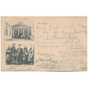 1901 Máramarossziget, Sighetu Marmatiei ; Ortodox zsidó templom, zsinagóga, zsidók. Judaika / Synagogue orthodoxe...