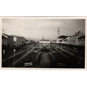 1934 Máramarossziget, Sighet, Sighetu Marmatiei; Piata Unirei Parcul / Fő tér, park / main square, park (EK...