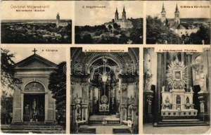 Máriaradna, Radna (Lippa, Lipova); látkép, kegytemplom, kálvária, szentély, főoltár / pilgrimage church, calvary...