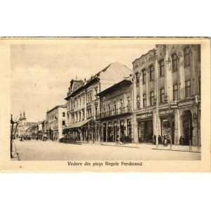 Marosvásárhely, Targu Mures ; Vedere din piata Regele Ferdinand, Politia / Ferdinánd király tér, Rendőrség...