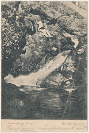 1903 Menyháza, Monyásza, Moneasa; Szarvashegyi zuhogó, vízesés / cascata (EK)