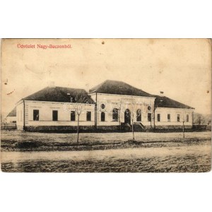 Nagybacon, Nagy-Baczon, Batanii Mari; Községháza / radnice (lyukak / pinholes)