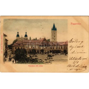 1900 Nagybánya, Baia Mare; Fő tér déli oldala, Pusztay, Wienerberger és Glavitzky, Blau és Klein és Hanzulovics K...