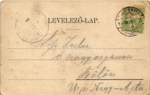 1903 Nagyenyed, Aiud; Fő tér, üzlet. Winkler János kiadása / hlavné námestie, obchod (EK)