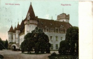 1910 Nagykároly, Carei; Gróf Károlyi kastély. Csókás László kiadása / hrad
