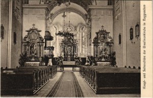 Nagyszeben, Hermannstadt, Sibiu ; Haupt- und Seitenaltäre der Ursulinenkirche ...