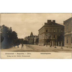 Nagyszeben, Hermannstadt, Sibiu; Schewisgasse. Verlag von Joh. Gürtler / utca / Straße