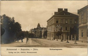 Nagyszeben, Hermannstadt, Sibiu; Schewisgasse. Verlag von Joh. Gürtler / utca / strada