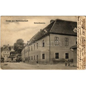1909 Nagyszeben, Hermannstadt, Sibiu; Kempelkaserne / Kempel laktanya. Friederike Fodor kiadása / caserma militare (Rb...