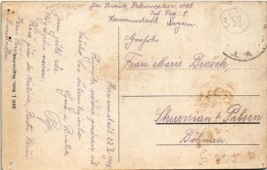 1913 Nagyszeben, Hermannstadt, Sibiu; Hermannsplatz mit Infanterie Kaserne / Hermann tér, Osztrák...