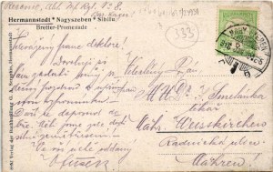 1916 Nagyszeben, Hermannstadt, Sibiu; Bretter-Promenade / Bretter sétány. G. A. Seraphin kiadása / street view (EK...