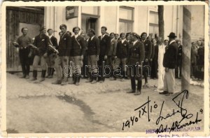 1940 Nyárádszereda, Nyárád-Szereda, Miercurea Nirajului ; bevonulás / entrée des troupes hongroises. photo + ...