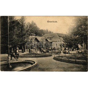 1908 Oravicabánya, Oravica, Oravicza, Oravita; vendéglő. Weisz Félix kiadása / restaurant (fa)