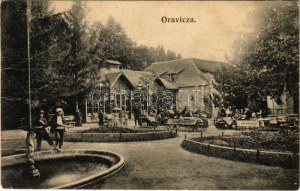 1908 Oravicabánya, Oravica, Oravicza, Oravita ; vendéglő. Weisz Félix kiadása / restaurant (fa)