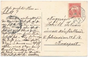 1909 Orsova, MFTR hajóállomás, gőzhajó / port, statek parowy (EK)