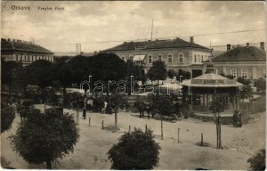 1916 Orsova, Freyler Park, Nasse Ede üzlete. Hutterer G. kiadása / park, sklep (EB)