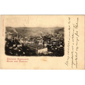 1901 Resicabánya, Resica, Resicza, Resita ; vasgyár. Adolf Weiss kiadása / usine sidérurgique, usine de fer (EK...