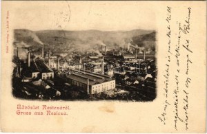 1901 Resicabánya, Resica, Resicza, Resita; vasgyár. Adolf Weiss kiadása / ferriera, fabbrica di ferro (EK...