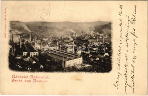 1901 Resicabánya, Resica, Resicza, Resita; vasgyár. Adolf Weiss kiadása / Eisenwerk, Eisenfabrik (EK...