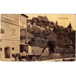 Segesvár, Schässburg, Sighisoara; utca. H. Zeidner kiadása / street view (EK)