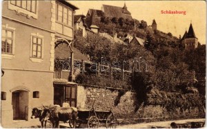 Segesvár, Schässburg, Sighisoara; utca. H. Zeidner kiadása / street view (EK)