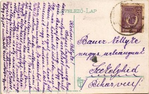 Szatmárnémeti, Satu Mare; Kis Gedeon szobor. Vasúti levelezőlapárusítás 20. 1916. / monumento