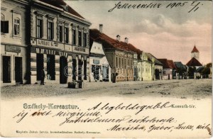 1905 Székelykeresztúr, Kristur, Cristuru Secuiesc ; Kossuth tér, Zimmermann, Ajvász K....