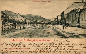 1902 Székelykeresztúr, Kristur, Cristuru Secuiesc; Kossuth Lajos tér. Széll Géza kiadása / Platz (EK...