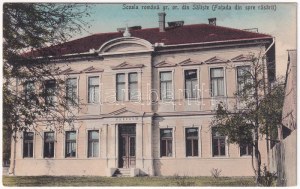 Szelistye, Salistea Sibiului, Saliste ; Román görögkeleti iskola / Scoala romana gr. or. (Fatada din spre rasarit) ...
