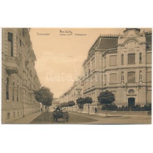 Temesvár, Timisoara; Csáky utca. Uhrmann Henrik kiadása / Palatul Flavia / street