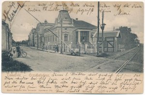 1912 Temesvár, Timisoara; Erzsébetváros, Dózsa utca, villamos sín. Králicsek Béla kiadása / street, Elisabetin...
