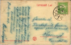 1914 Temesvár, Timisoara; Szeminárium a Szent György téren, Tóth Béla, Ruschil Rezső, Czermák üzlete, villamos...