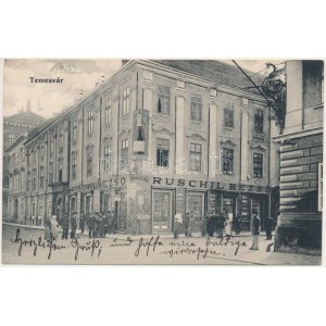 1905 Temesvár, Timisoara; Ruschil Rezső üzlete és saját kiadása / publisher's shop (EK)