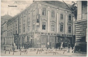 1905 Temesvár, Timisoara; Ruschil Rezső üzlete és saját kiadása / publisher's shop (EK)
