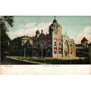 1907 Temesvár, Timisoara; Gyárváros, Izraelita templom, zsinagóga / Fabric, synagogue (fl)