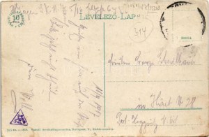 1917 Temesvár, Timisoara; Hunyadi út, villamos. Vasúti levelezőlapárusítás 285. sz. 1916. / Straßenansicht, Straßenbahn ...