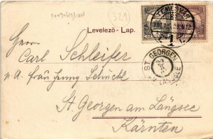 1901 Temesvár, Timisoara; Rezső utca, Wilhelm Mühle üzlete, villamos. Polatsek kiadása / vista stradale, negozi, tram ...