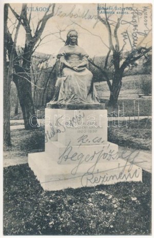 Világos, Siria; Bohusné Szögyény Antónia szobra / monumento, statua (fl)