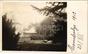 1913 Zsombolya, Hatzfeld, Jimbolia; Gróf Csekonics Csitó kastélya / hrad. foto (EK)