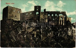 1914 Beckó, Beczkó, Beckov; Beckó vára. Brück Gyula felvétele és kiadása / Hrad Beckov / castle ruins (fa...