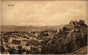 Beckó, Beczkó, Beckov; templomok, várrom. Horovitz Adolf kiadása / hrad / chiese, rovine del castello