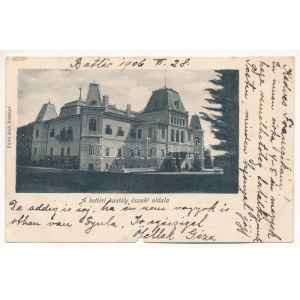 1906 Betlér, Betliar (Rozsnyó, Roznava); Gróf Andrássy kastély. Falvi Jenő kiadása / castle (szakadás / tear...