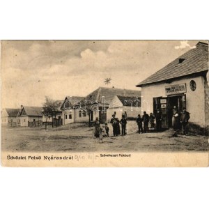 1910 Felsőnyárasd, Horné Topolníky (Nyárasd, Nárazd); Szövetkezeti fiókbolt, Hangya szövetkezet üzlete ...