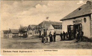 1910 Felsőnyárasd, Horné Topolníky (Nyárasd, Nárazd); Szövetkezeti fiókbolt, Hangya szövetkezet üzlete ...